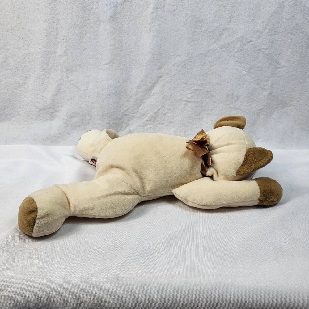Ty Pillow Pals Beanie Buddy Meow Siamese Cat Plush Blue Eyes Tag VTG 1996